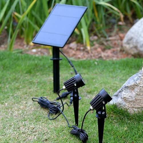 Solar Spot Lights - 4 LED Spot Lights in 1 - Warm White