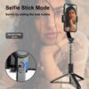 Fisherfans Gimbal Stabilizer for Smartphone - 1-Axis Selfie Stick Tripod with Remote Control & 360° Auto-Balance for Video Recording