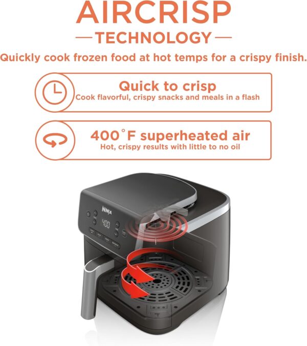 Ninja AF141 4-in-1 Air Fryer - 5QT Capacity with Air Crisp Technology, Roast, Reheat & Dehydrate Functions